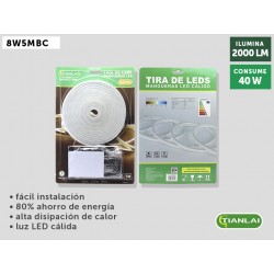 TIRA LED 8W5MBC LUZ CALIDA