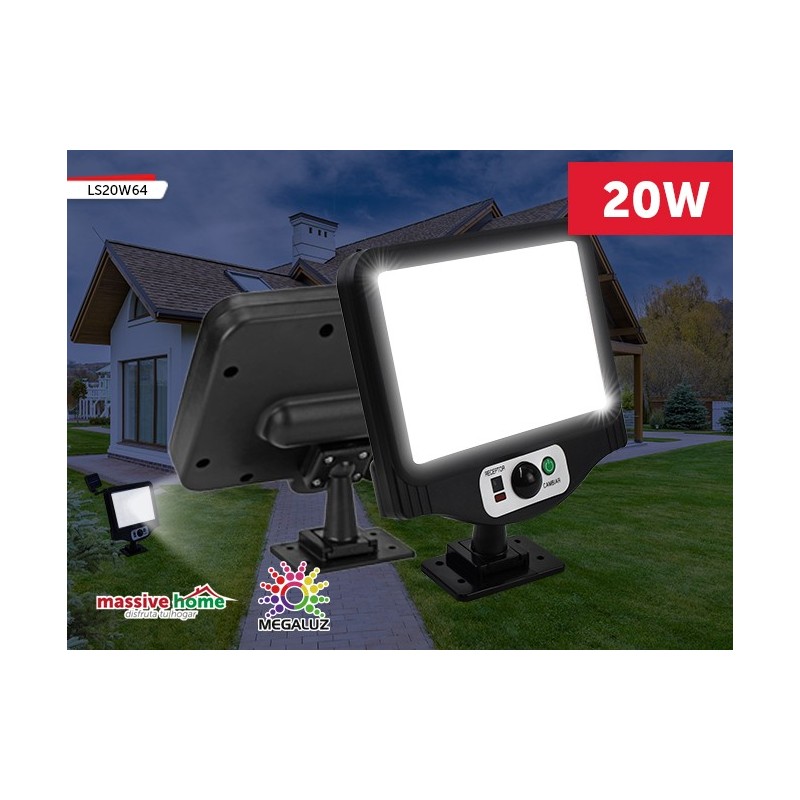 LUMINARIA SOLAR LS20W64