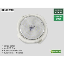 LUMINARIA SOLAR KLS01W30