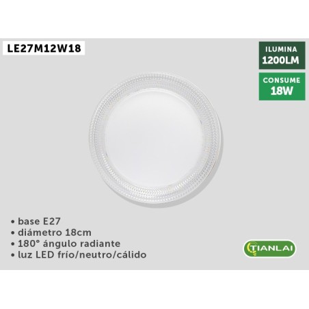 LAMPARA LED LE27M12W18