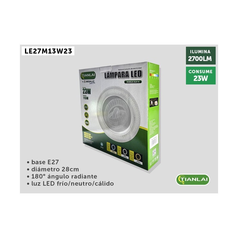 LÁMPARA LED LE27M13W23